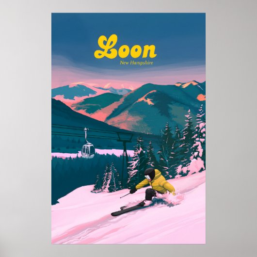 Loon Mountain Ski Resort Travel Poster ポスター (正面)