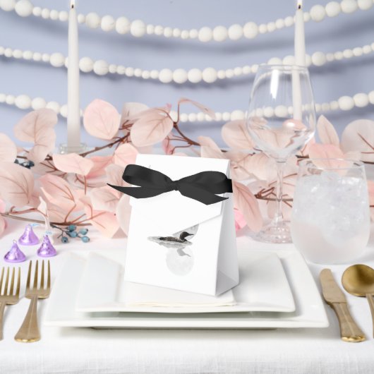 Loon Under Full Moon Gift Favor Box フェイバーボックス (ウェディング)