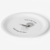 Loon Under Full Moon Paper Plate ペーパープレート (アングル)