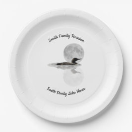 Loon Under Full Moon Paper Plate ペーパープレート
