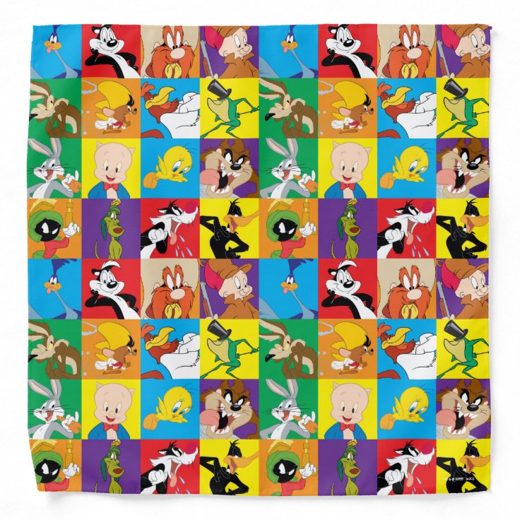 Looney Tunes キャラクターグリッド バンダナ Zazzle Co Jp