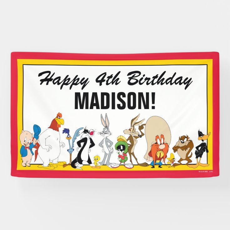 Looney Tunes キャラクターグループ 誕生日 横断幕 Zazzle Co Jp Looney Tunes キャラクターグループ 誕生日 横断幕 Zazzle Co Jp