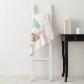 LOONEY TUNES™かわいい水色ワードマーク シェルパブランケット (インサイチュ)