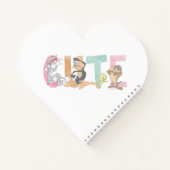 LOONEY TUNES™かわいい水色ワードマーク ノートブック (裏面)