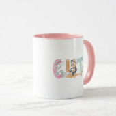 LOONEY TUNES™かわいい水色ワードマーク マグカップ (正面右)