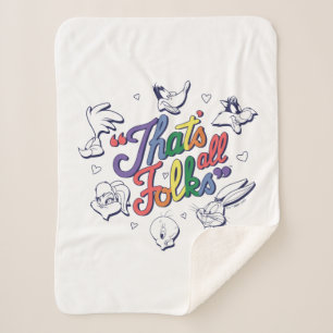 LOONEY TUNES™ – すべてのフォークプライドバッジ シェルパブランケット