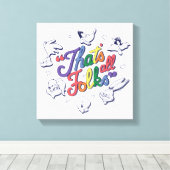 LOONEY TUNES™ – それはすべてのフォーク!プライドバッジ キャンバスプリント (インサイチュ (ウッドフロア))