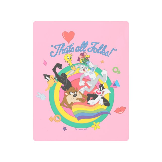 LOONEY TUNES™ – それはすべてのフォーク!プライド メタルプリント (正面)