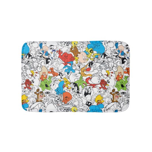 LOONEY TUNES™カラーパターポップ・アートのン バスマット (正面)
