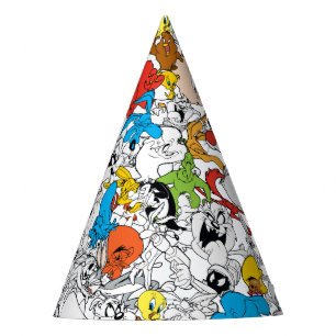 LOONEY TUNES™カラーパターポップ・アートのン パーティーハット