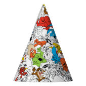 LOONEY TUNES™カラーパターポップ・アートのン パーティーハット (左)