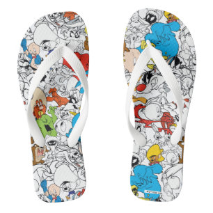 LOONEY TUNES™カラーパターポップ・アートのン ビーチサンダル