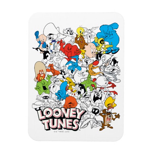LOONEY TUNES™カラーパターポップ・アートのン マグネット (縦)