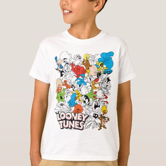 LOONEY TUNES™カラーパターポップ・アートのン Tシャツ (正面)