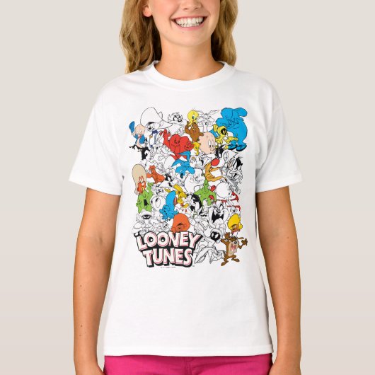 LOONEY TUNES™カラーパターポップ・アートのン Tシャツ (正面)