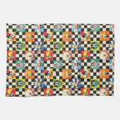 LOONEY TUNES™キャラクターオンブラック&ホワイト キッチンタオル (横)