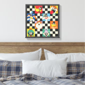 LOONEY TUNES™キャラクターオンブラック&ホワイト キャンバスプリント (インサイチュ (寝室))