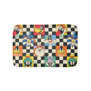 LOONEY TUNES™キャラクターオンブラック&ホワイト バスマット