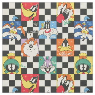 LOONEY TUNES™キャラクターオンブラック&ホワイト ファブリック