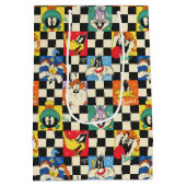 LOONEY TUNES™キャラクターオンブラック&ホワイト ミディアムペーパーバッグ (裏面)