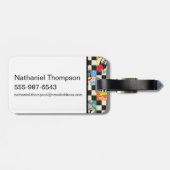 LOONEY TUNES™キャラクターオンブラック&ホワイト ラゲッジタグ (裏面横)