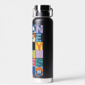 LOONEY TUNES™キャラクターブ市松模様にロック ウォーターボトル (背面)