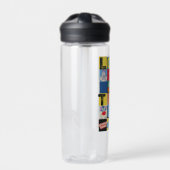 LOONEY TUNES™キャラクターブ市松模様にロック ウォーターボトル (正面)