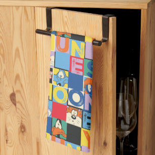 LOONEY TUNES™キャラクターブ市松模様にロック キッチンタオル