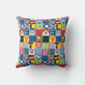 LOONEY TUNES™キャラクターブ市松模様にロック クッション (裏面)