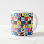LOONEY TUNES™キャラクターブ市松模様にロック ジャンボコーヒーマグカップ (正面右)