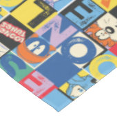 LOONEY TUNES™キャラクターブ市松模様にロック テーブルクロス (アングル)