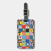 LOONEY TUNES™キャラクターブ市松模様にロック ラゲッジタグ (正面縦)