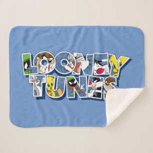 LOONEY TUNES™キャラクターレタリング シェルパブランケット