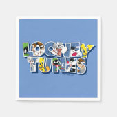 LOONEY TUNES™キャラクターレタリング スタンダードカクテルナプキン (正面)