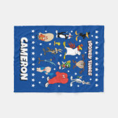 LOONEY TUNES™キャラクターロゴ フリースブランケット (正面(横))