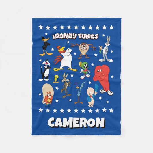 LOONEY TUNES™キャラクターロゴ フリースブランケット (正面)