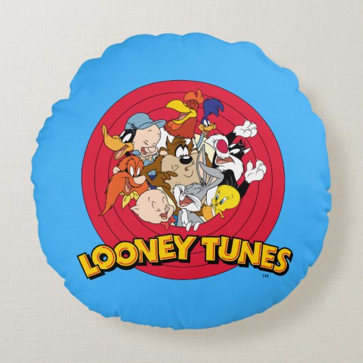 LOONEY TUNES™キャラクターロゴ ラウンドクッション (正面)