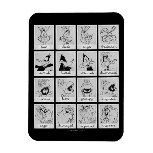 LOONEY TUNES™キャラクター感情図 マグネット (縦)