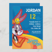 LOONEY TUNES™ショー誕生日 招待状 (正面/裏面)