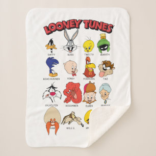 LOONEY TUNES™ヘッドショット シェルパブランケット