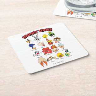 LOONEY TUNES™ヘッドショット スクエアペーパーコースター