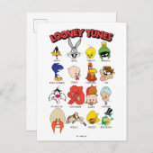 LOONEY TUNES™ヘッドショット ポストカード (正面/裏面)