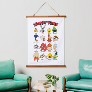LOONEY TUNES™ヘッドショット 吊り下げ型タペストリー