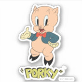 LOONEY TUNES™レトロ | Porky Pig シール (正面)