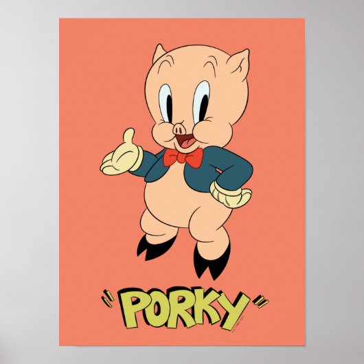 LOONEY TUNES™レトロ | Porky Pig ポスター (正面)