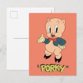 LOONEY TUNES™レトロ | Porky Pig ポストカード (正面/裏面)