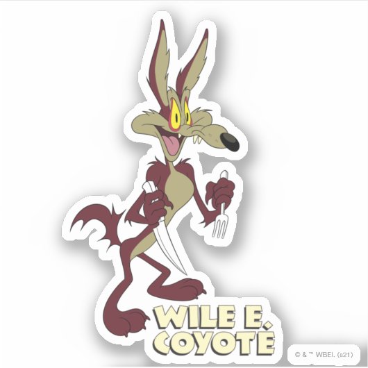 LOONEY TUNES™レトロ | WILE E. COYOTE™ シール (正面)