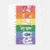 LOONEY TUNES™ – 全来色の愛 フリースブランケット (正面)