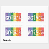 LOONEY TUNES™ – 全来色の愛 長方形シール (シート)