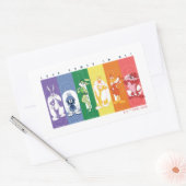 LOONEY TUNES™ – 全来色の愛 長方形シール (封筒)